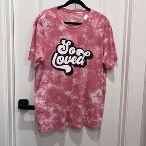 2/$18 💥♻ Oliver & Otis Pink Tye Dye So Loved Graphic Tee | Size XL | 6177